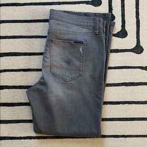 Hudson Distressed Jeans Gray Ankle Cropped Denim